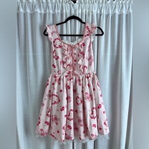 Liz Lisa Japan Coquette Dress Cherry Terrier Pink Small S Hearts Valentines Day